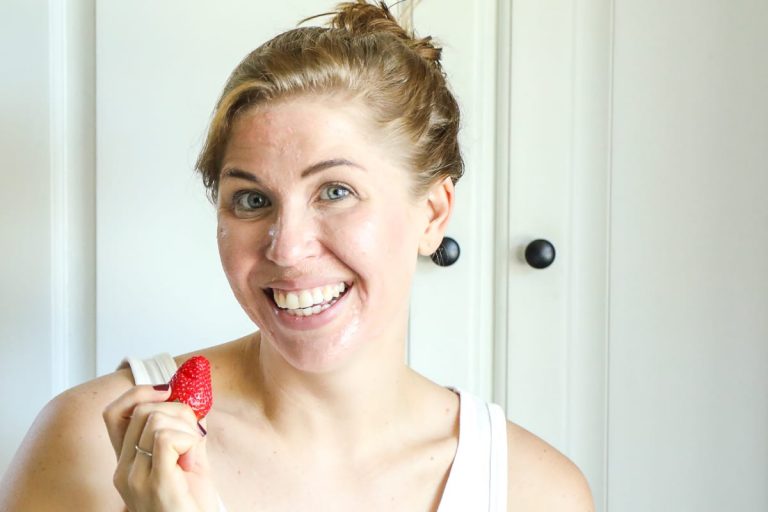 Strawberries and Yogurt Brightening DIY Facial Mask Live Simply