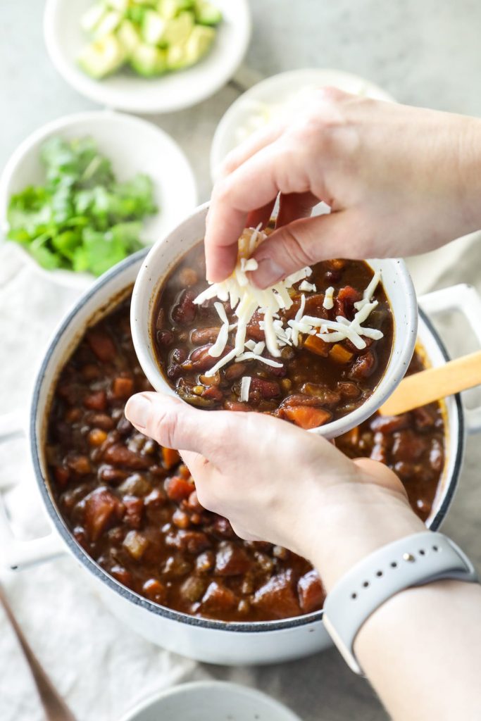 Real food. This recipe calls for ingredients found in most pantries: beans, lentils, and canned tomatoes. The basic ingredients come together to create a flavorful and 