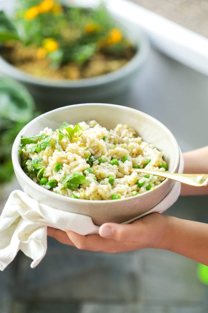 Spring Pea Instant Pot Risotto - Eating Instantly