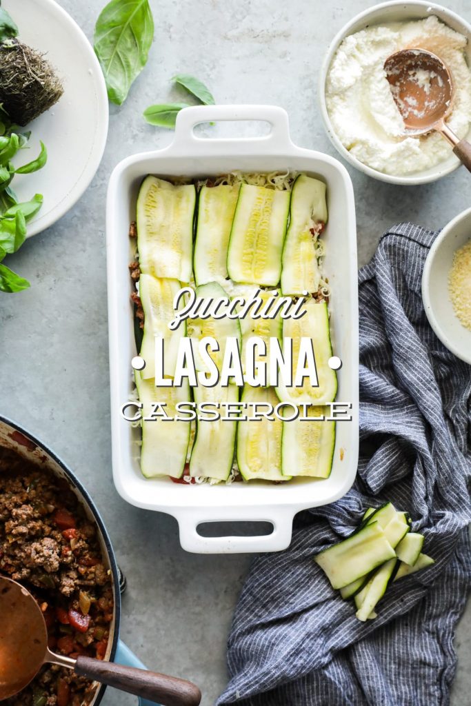 A naturally gluten and grain free lasagna! Use seasonal zucchini to make this veggie-packed twist on classic cheese and meat lasagna.