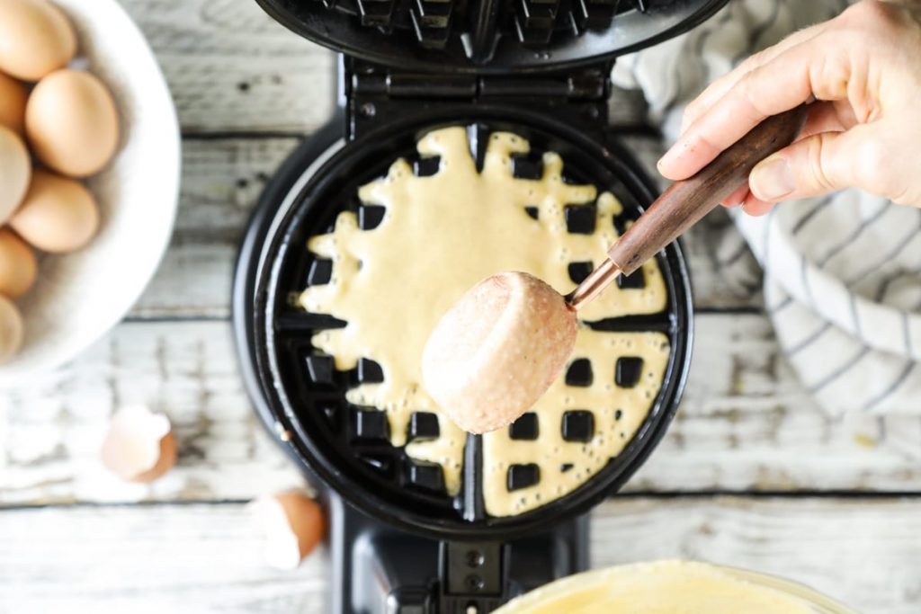 Delicious, simple, and naturally gluten-free. These waffles are made with almond flour, arrowroot, and basic fridge staples to create crispy and fluffy waffles.