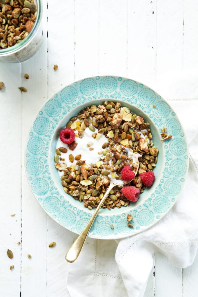 An easy-to-make grain and gluten-free granola made with nuts and seeds.