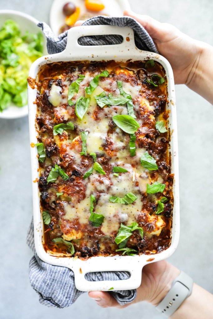 A naturally gluten and grain free lasagna! Use seasonal zucchini to make this veggie-packed twist on classic cheese and meat lasagna.