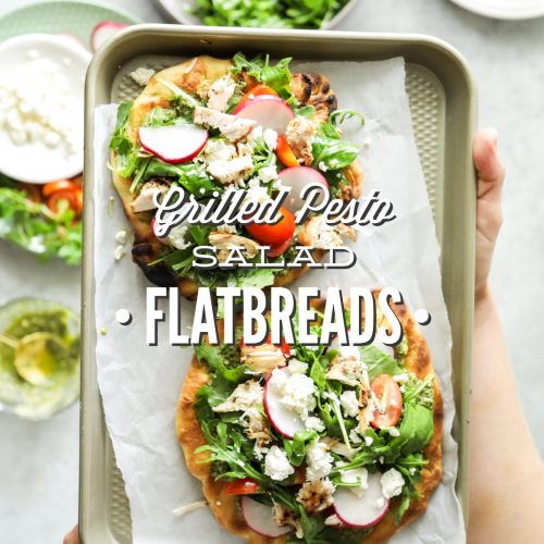 Grilled Pesto Salad Flatbreads