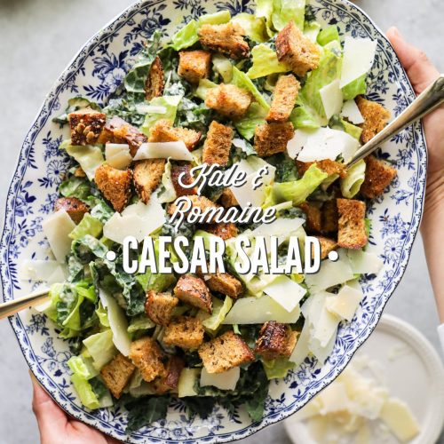 Kale and Romaine Caesar Salad