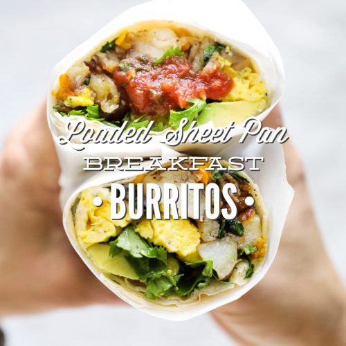 Loaded Sheet Pan Breakfast Burritos