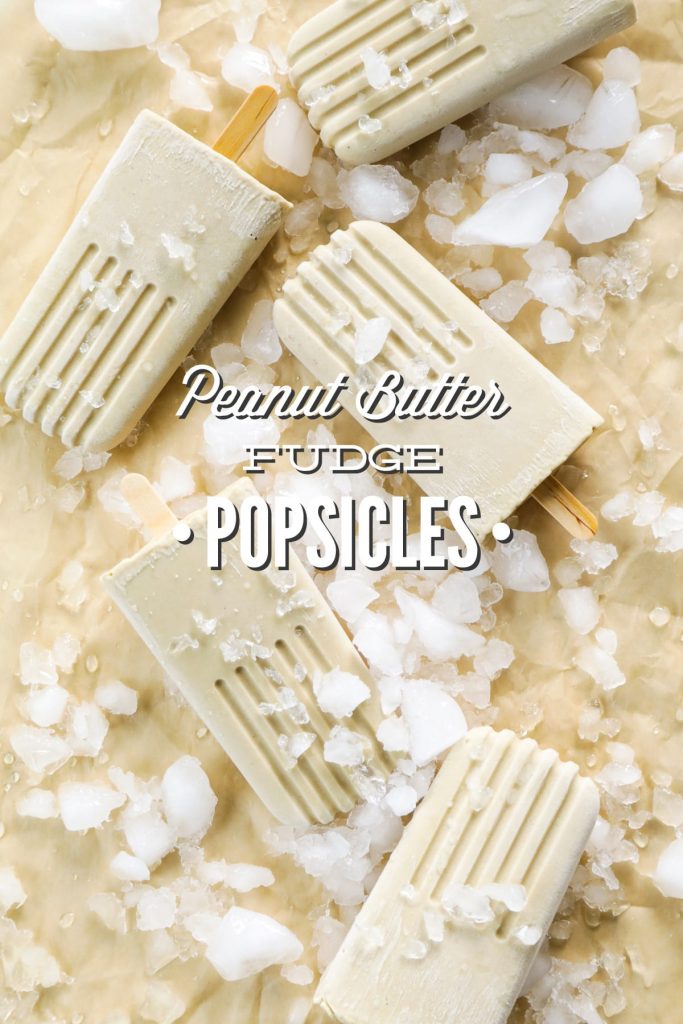 Homemade peanut butter fudge popsicles made with simple, real food ingredients.