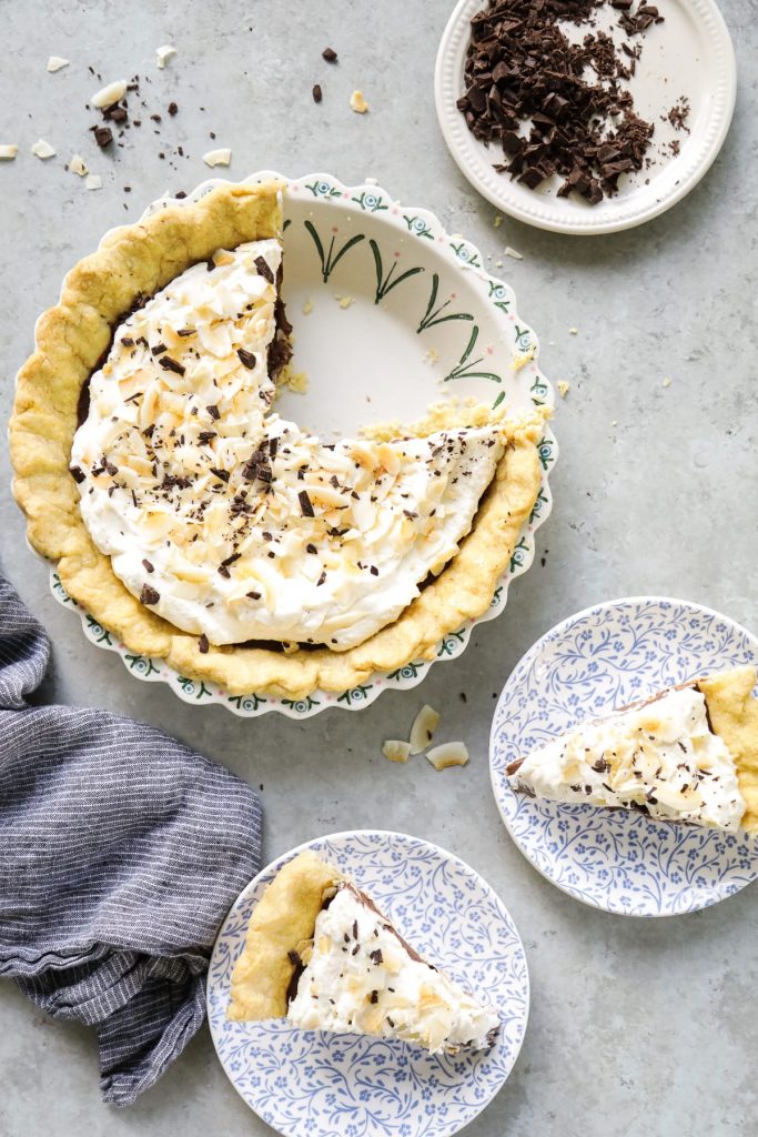 This chocolate pudding pie reminds me of the chocolate pie my grandmother used to make when I was a kid. But there are no boxes needed for this pie. It's so good!