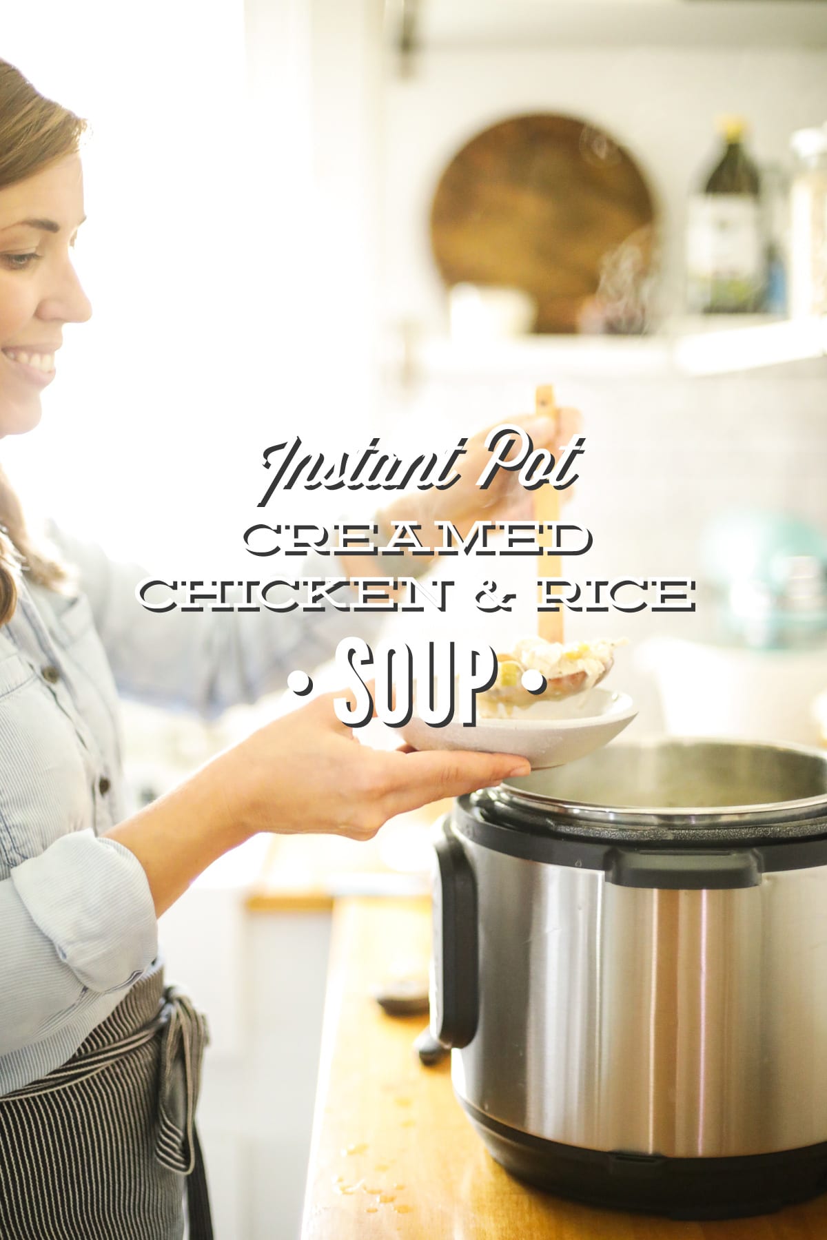 Instant Pot Creamed Chicken and Rice Soup (Pressure Cooker Recipe)