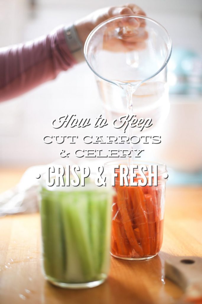 How to keep cut carrot and celery crisp and fresh for over a week! So easy. And it works, without fail.