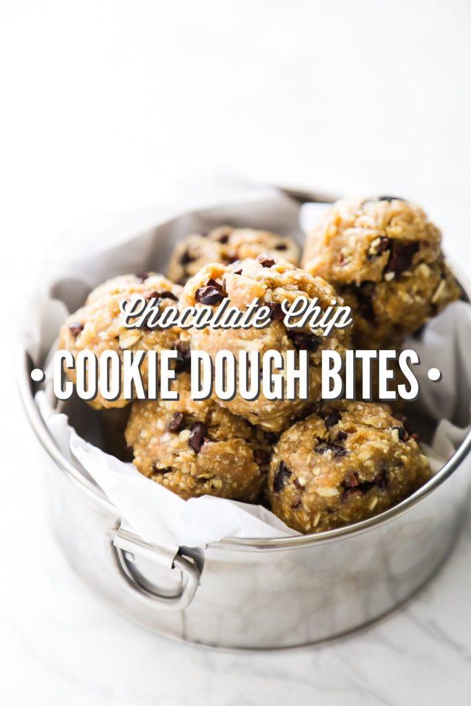 No Bake Chocolate Chip Cookie Dough Bites. Unbelievably good! Made with simple real food ingredients. No eggs, dairy, or gluten (use gluten-free oats).