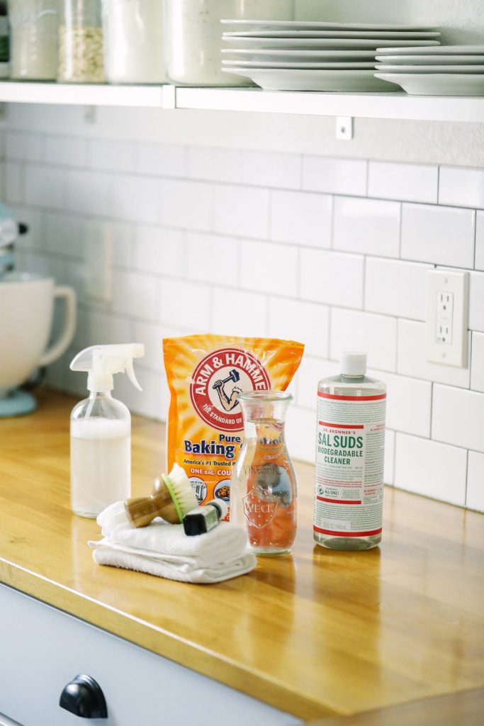 You only need three ingredients to clean your entire home: baking soda, vinegar, and soap.