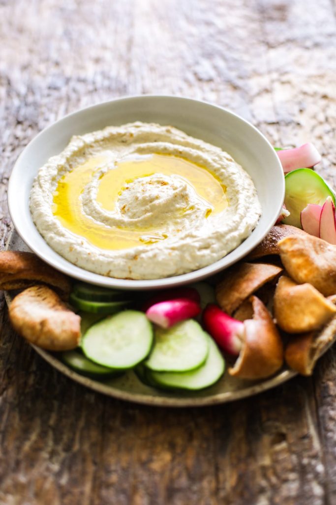 An easy-to-make eggplant dip. Perfect for spreading on sandwich bread, or enjoying as a dip with veggies, pita, or crackers.