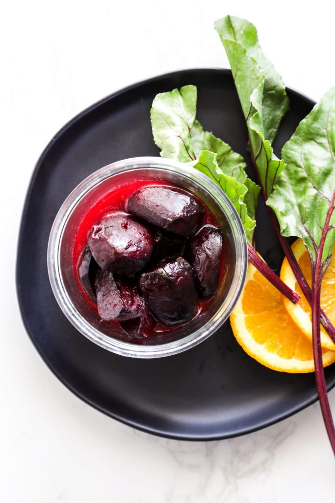 Citrus-Marinated Beets. These super easy beets are perfect for smoothies and salads. Make them ahead of time and keep them in the fridge for up to a week.
