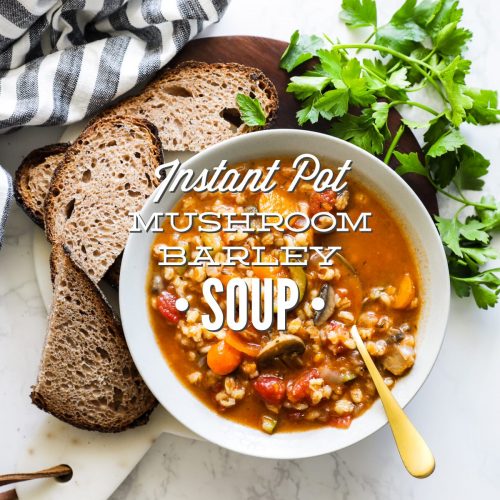 Instant Pot Mushroom Barley Soup