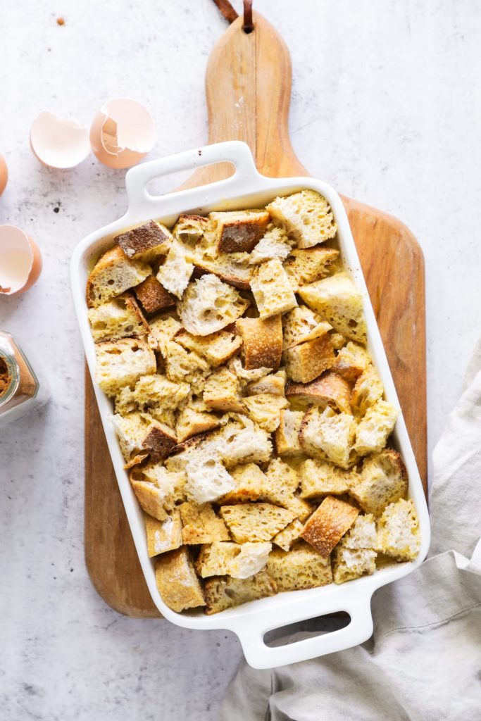 This overnight french toast casserole is prepped the night before. The next morning just wake, bake, and enjoy your homemade breakfast!