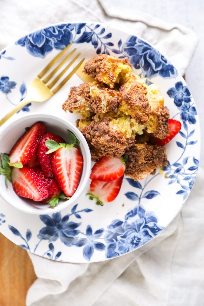 This overnight french toast casserole is prepped the night before. The next morning just wake, bake, and enjoy your homemade breakfast!