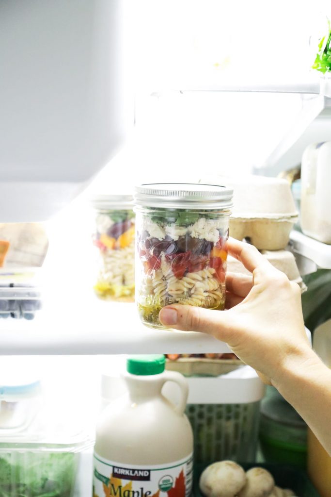 This veggie-dense chicken pasta salad is easy to make ahead for real-food meals on the go.