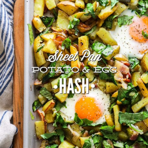 Sheet Pan Potato and Eggs Hash