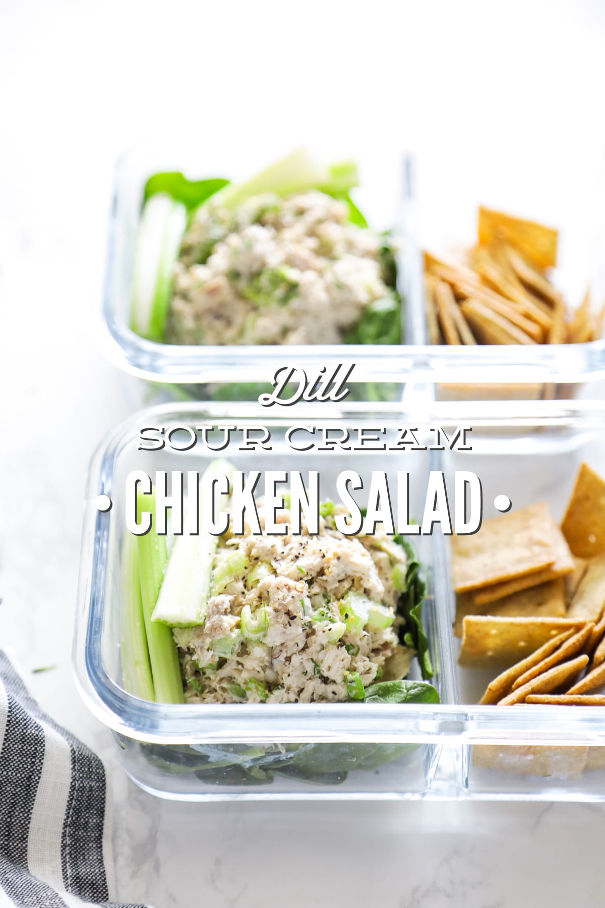 Fresh Dill and Sour Cream Chicken Salad (Meal Prep Option)