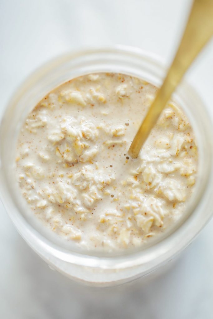 My favorite (make-ahead) overnight oatmeal. The recipe makes enough for 2-3 breakfasts, and will keep in the fridge for 2-3 days.