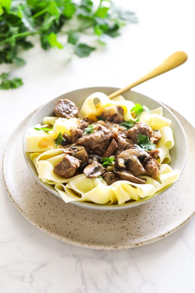 Instant pot beef stroganoff without online mushrooms