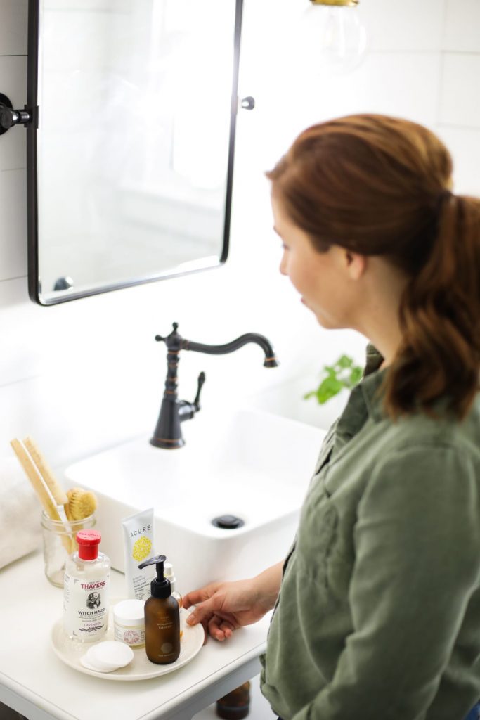 A peek inside my bathroom and my natural skincare practices. The natural products I use and love for aging, sensitive skin. Plus, my natural skincare routine (how to put it all together).