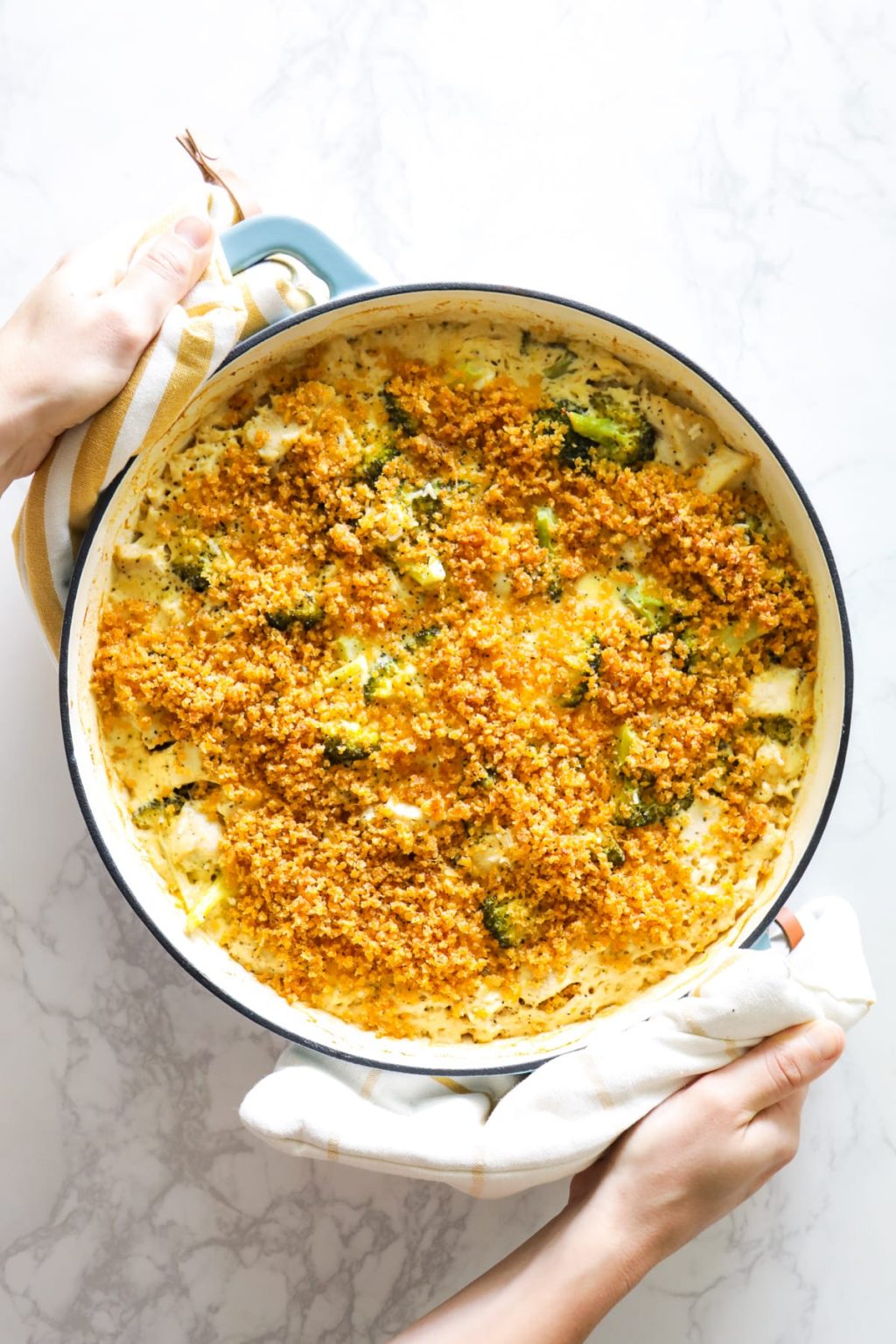 One-Pot Chicken, Rice, and Broccoli Alfredo Casserole (with Homemade ...