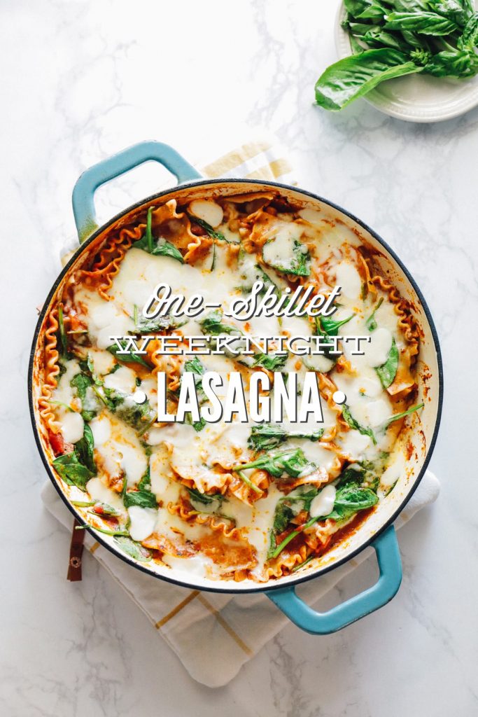 The easiest lasagna you'll ever make! The beauty of this lasagna recipe is that everything, and I mean everything, is cooked in one single skillet. Just one!