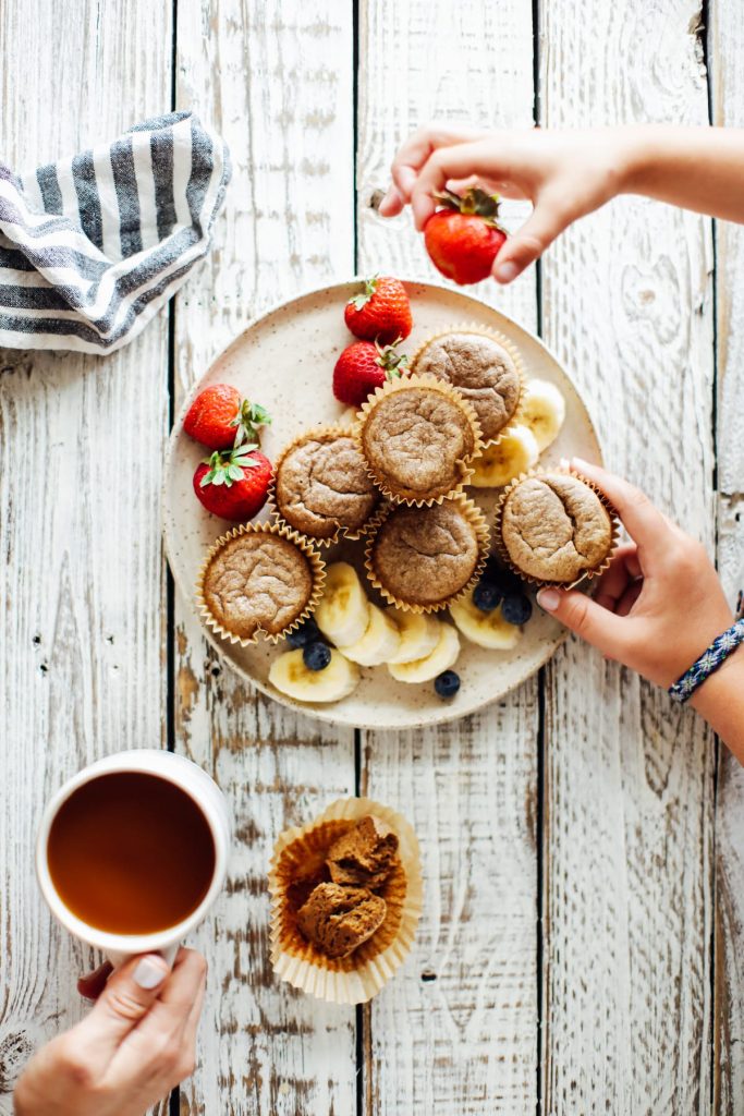 Easy, flourless muffins made in the blender. Add the simple ingredients to a blender jar (or food processor bowl), blend, and bake.