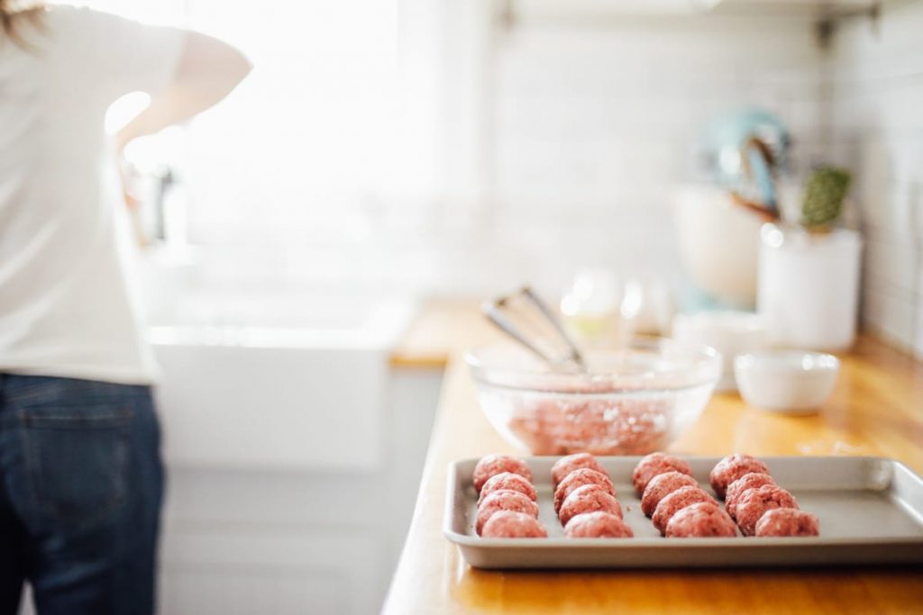 Homemade meatballs that feel decadent, but are easy to make even on a busy weeknight. Pair the oven-baked meatballs with the simple homemade sauce.