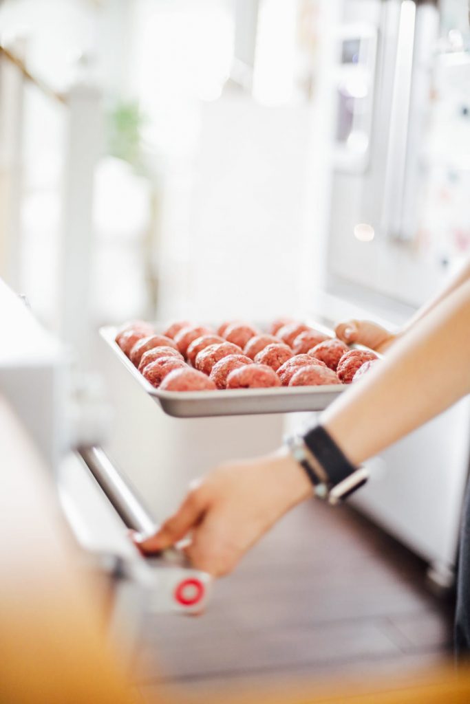 Homemade meatballs that feel decadent, but are easy to make even on a busy weeknight. Pair the oven-baked meatballs with the simple homemade sauce.