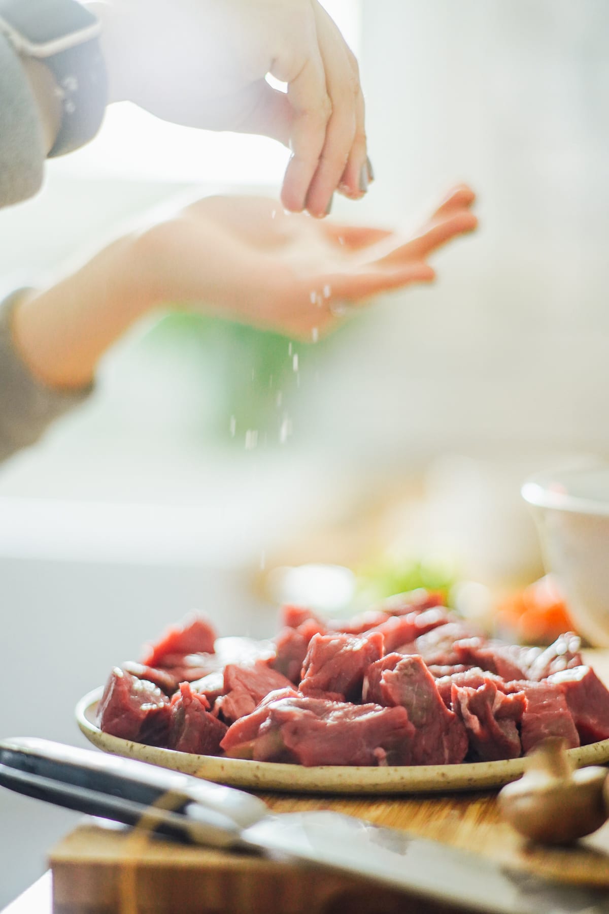 A hearty beef stew with loads of vegetables. This stew is made in the Instant Pot (or electric pressure cooker of choice).