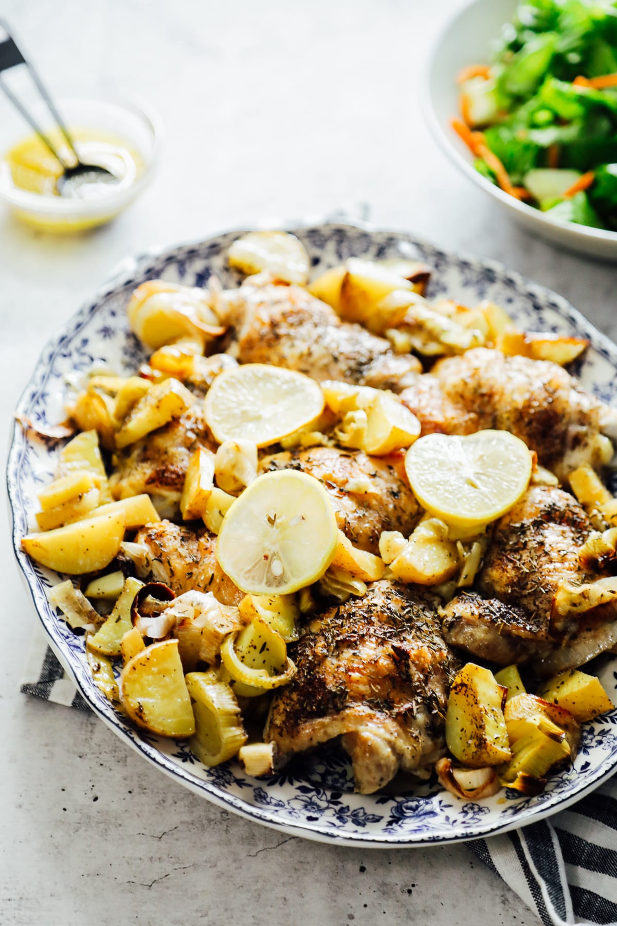 Sheet Pan Meal Lemon Chicken with Leeks and Potatoes Live Simply