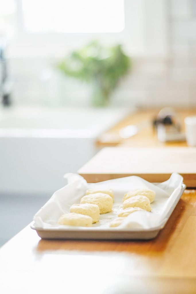 Easy to make homemade biscuits made ancient einkorn flour. These biscuits are perfectly fluffy and also delightfully flaky. 