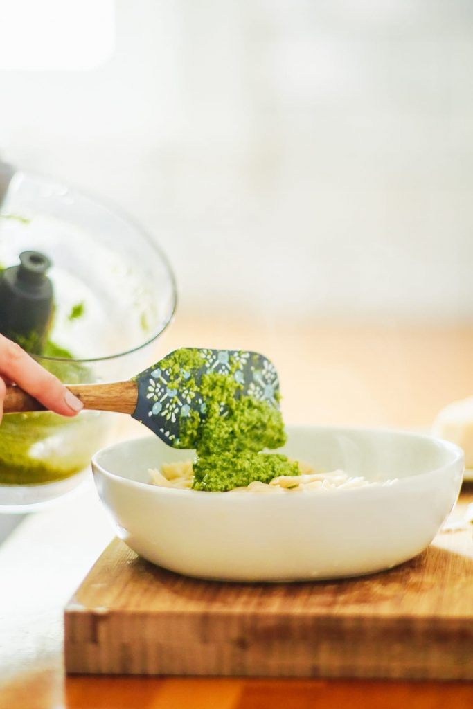 Homemade Pea Shoot and Pumpkin Pesto 