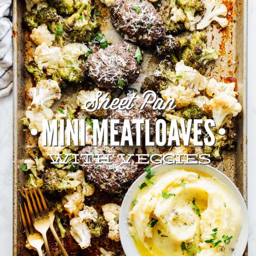 Mini Meatloaves and Veggies Sheet Pan Dinner