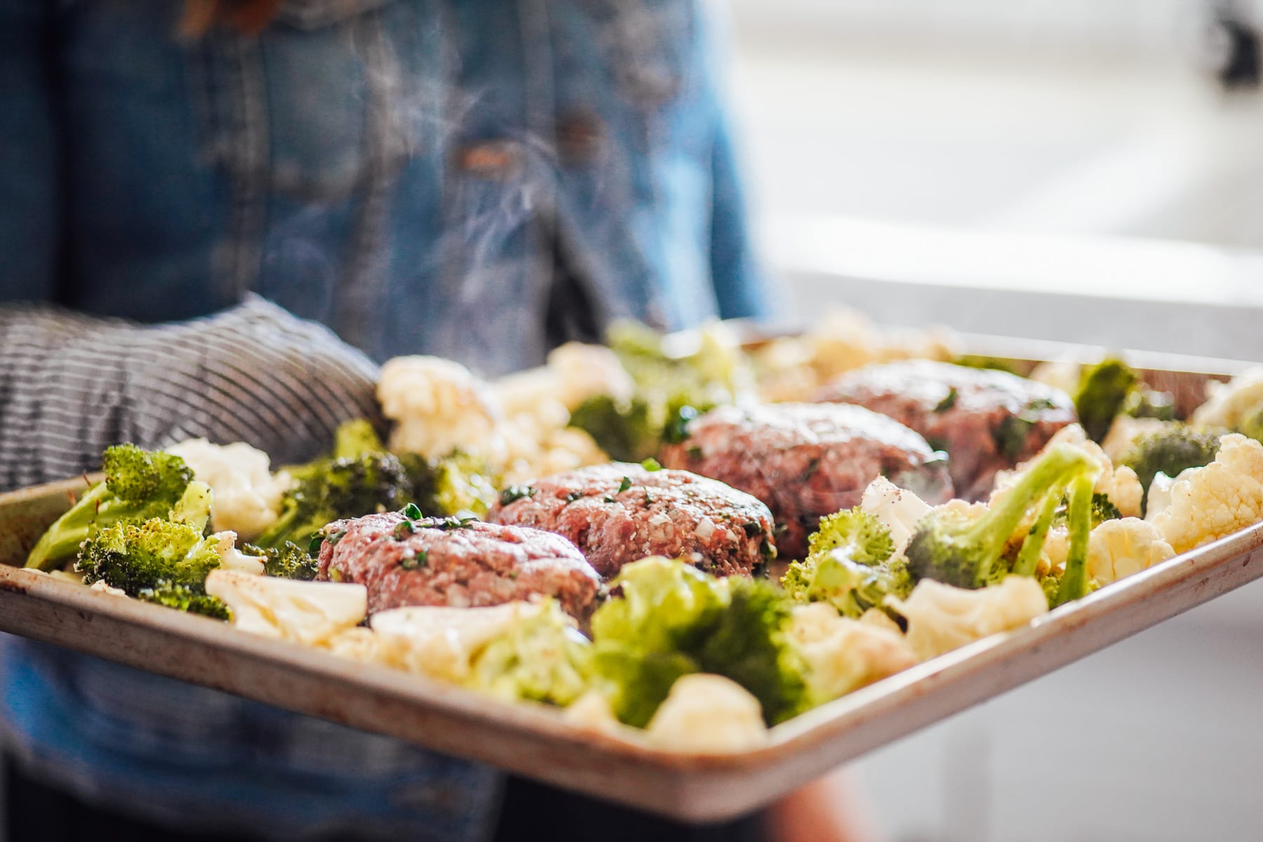 Easy Sheet Pan Dinner: Mini Meatloaves with Spinach and Veggies  (Gluten-Free Option) - Live Simply