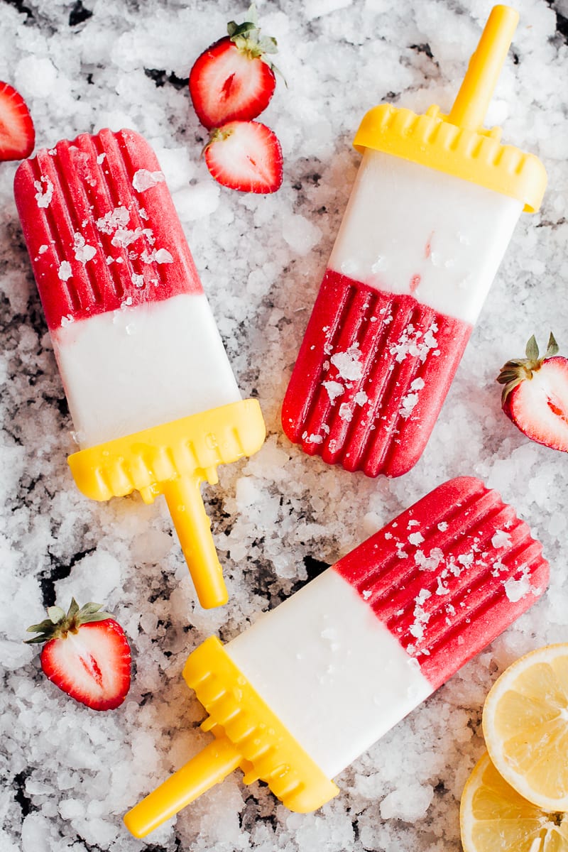 Strawberry Popsicles