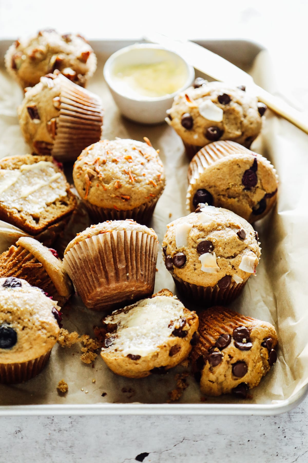 healthy kids school snack: homemade muffins