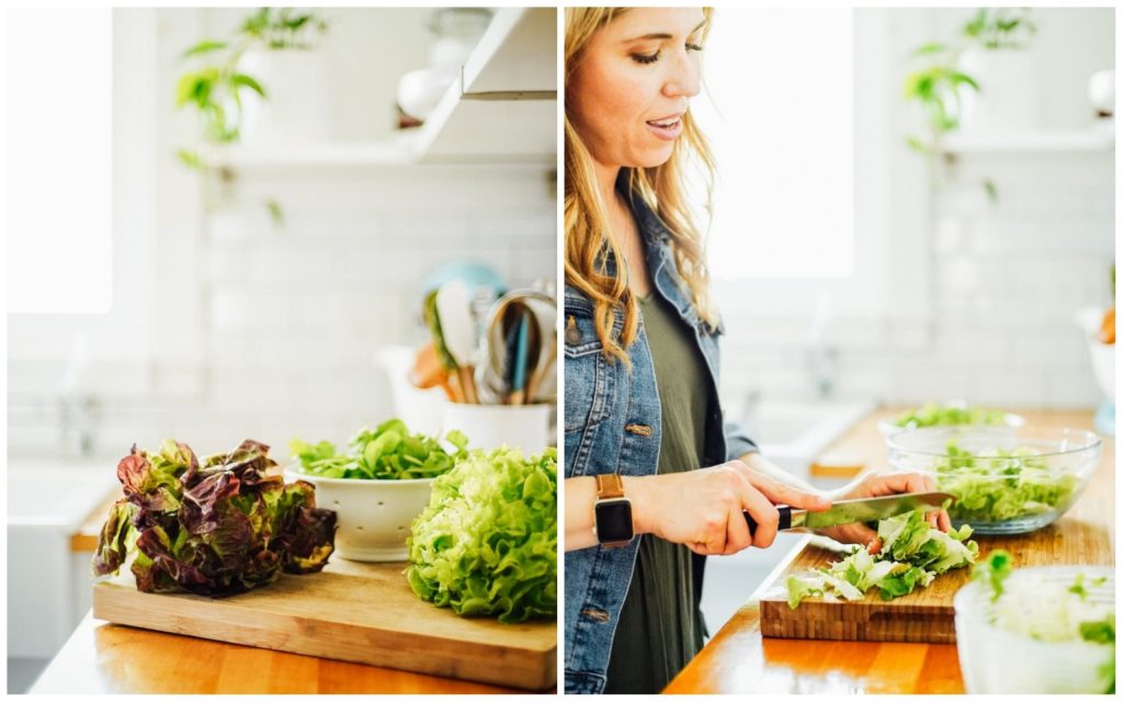 variety of leafy greens