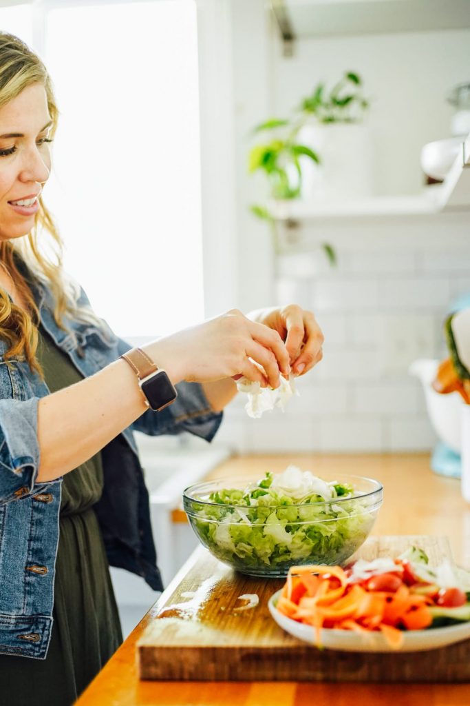 adding leafy greens