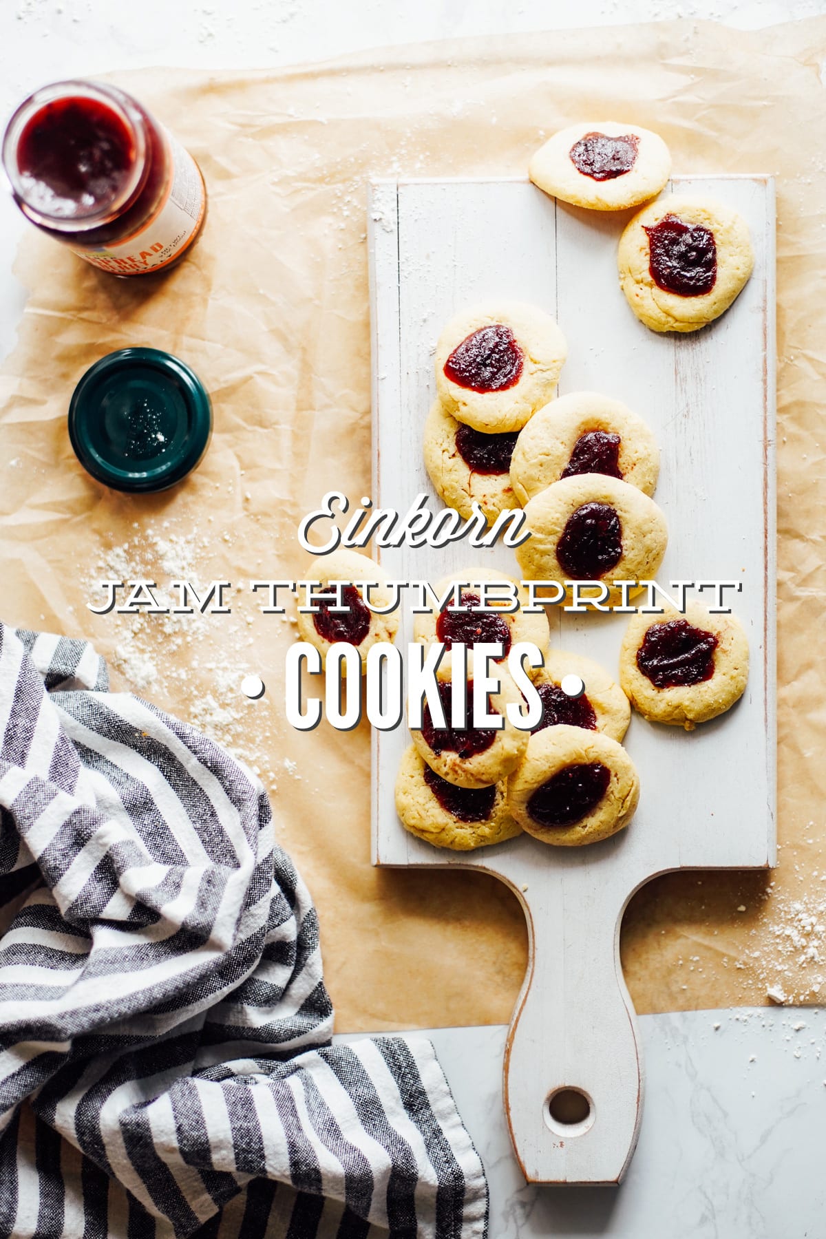 Einkorn Jam Thumbprint Cookies
