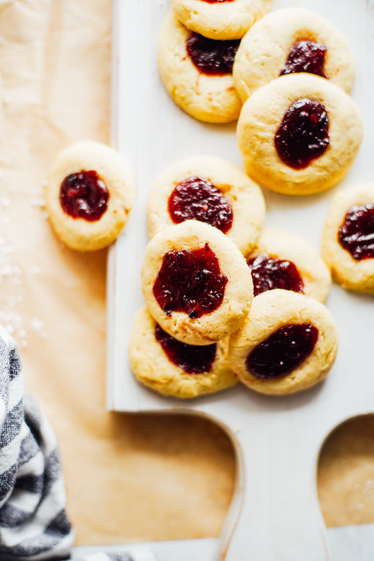 Einkorn Jam Thumbprint Cookies