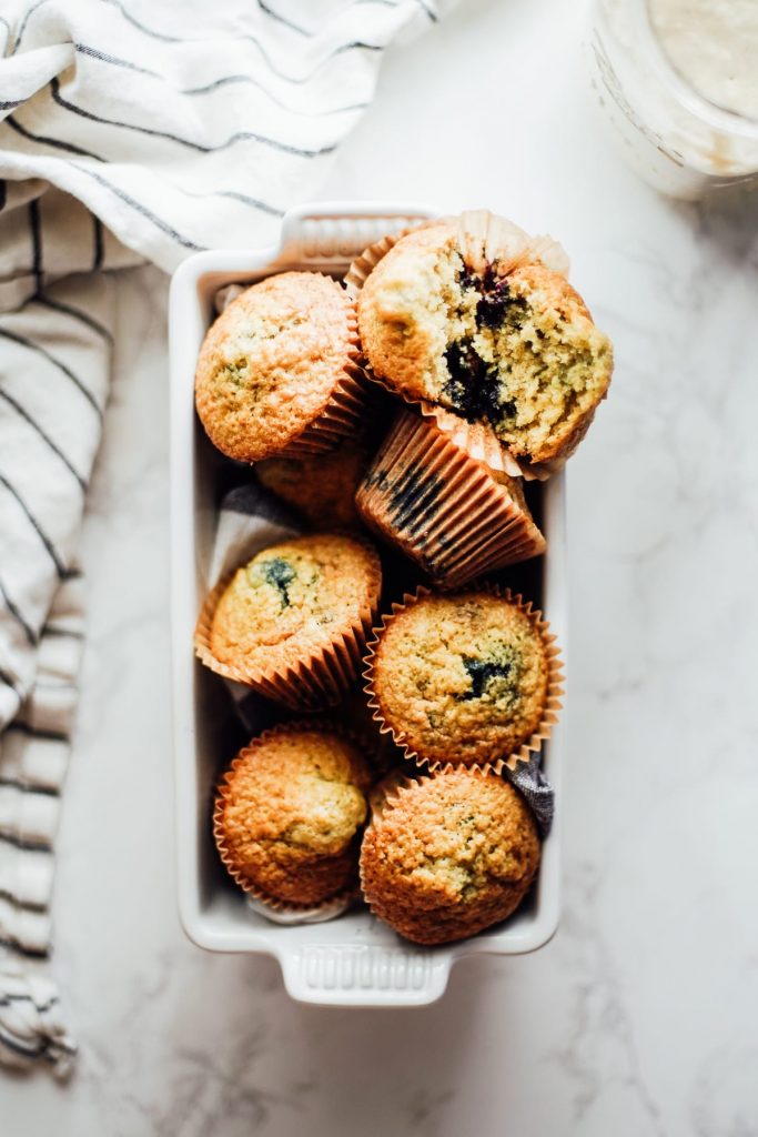 Sourdough Blueberry Muffins