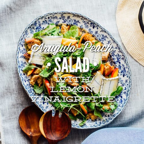 Arugula-Peach Salad with Lemon Vinaigrette