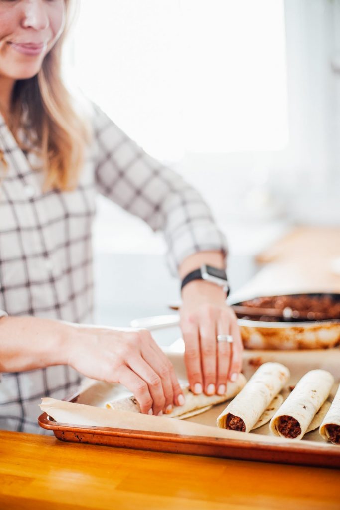 Rolling taquitos