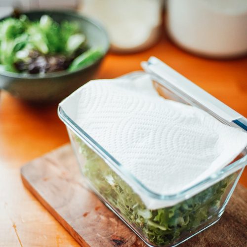 store lettuce with paper towel