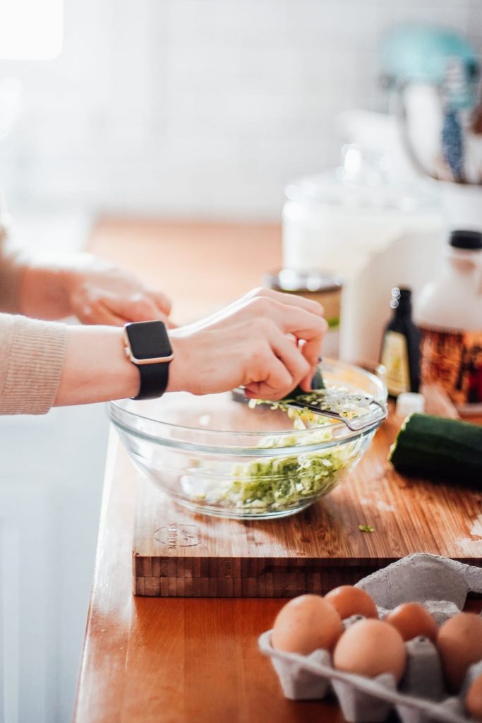 shredded zucchini for muffins