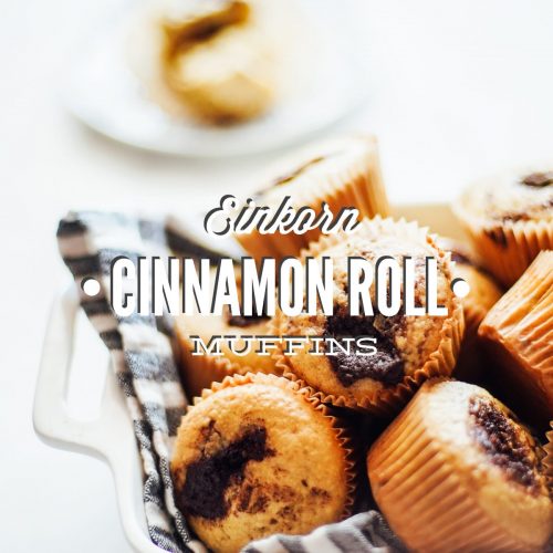 einkorn cinnamon roll pancakes